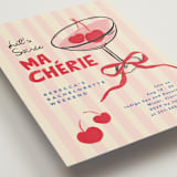"Mon cherie" - Bachelorette Party Invitations in Cherry by Creo Study - Detail