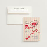 "Mon cherie" - Bachelorette Party Invitations in Cherry by Creo Study - Invitation with Envelope