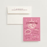 "Disco" - Bachelorette Party Invitations in Peony by Pati Cascino - Invitation with Envelope