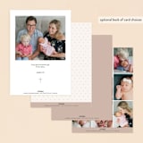"Stacked Blessing" - Baptism and Christening Invitations in Cream by Oma N. Ramkhelawan - Back of Card Options