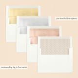 "Keepsake" - Baptism and Christening Invitations in Linen by Robert and Stella - Envelope Liner Options