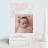 "Sweet Peony" - Baptism and Christening Invitations in Peony by Nicoletta Savod - Front