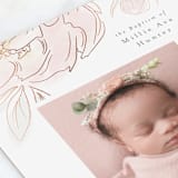 "Sweet Peony" - Baptism and Christening Invitations in Peony by Nicoletta Savod - Detail