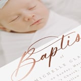 "Luxe script" - Baptism and Christening Invitations in Toffee by Creo Study - Detail