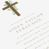 "Botanically" - Baptism and Christening Invitations in Mint by Everett Paper Goods - Detail