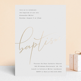 "Golden" - Baptism and Christening Invitations in Ink by Hudson meet Rose - Front