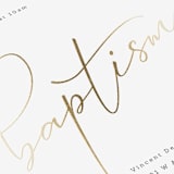 "Golden" - Baptism and Christening Invitations in Ink by Hudson meet Rose - Detail