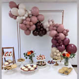 "Moody Boho Balloon Garland Premium Kit (8-10ft)" - Party Balloons in pink by PopFestCo