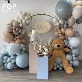 "Baby Bear Balloon Garland Luxury Kit (10-12ft)" - Party Balloons in blue by PopFestCo