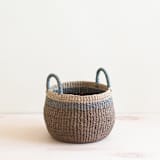 "Brown Bulge Basket" - Decorative Baskets in brown by LIKHA