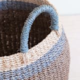 "Brown Bulge Basket" - Decorative Baskets in brown by LIKHA