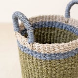 "Olive Cylinder Vase Basket" - Decorative Baskets in green by LIKHA