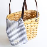 "The Small Wide Weave Market Basket in Light" - Decorative Baskets in natural by Millstream Home