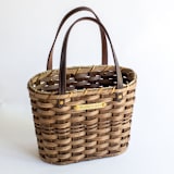 "The Small Wide Weave Market Basket in Dark" - Decorative Baskets in brown by Millstream Home