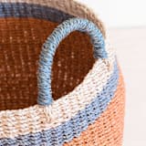 "Coral Bulge Basket" - Decorative Baskets in orange by LIKHA