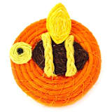 "Lidded Basket Honey Bee" - Decorative Baskets in yellow by Powered By People