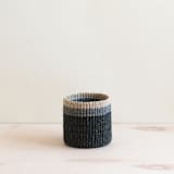 "Black Cylinder Tabletop Basket" - Decorative Baskets in black by LIKHA