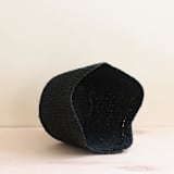 "Black Scallop Basket" - Decorative Baskets in black by LIKHA