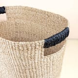 "Black Rounded Oval Basket, set of 2" - Decorative Baskets in black by LIKHA