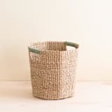 "Natural + Sage Octagon Basket" - Decorative Baskets in green by LIKHA