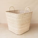 "Natural Jumbo Square basket with Handles" - Decorative Baskets in natural by LIKHA