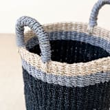 "Black Cylinder Vase Basket" - Decorative Baskets in black by LIKHA