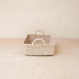 "Natural Rectangle Tray with Handles" - Decorative Baskets in natural by LIKHA