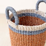 "Coral Cylinder Vase Basket" - Decorative Baskets in orange by LIKHA