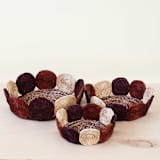 "Autumn Abaca Fruit Basket Circles, set of 3" - Decorative Baskets in multicolorassorted-colors by LIKHA