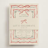 "Ribbon Stripe Holiday" - Bridal Shower in Eggnog by Chris Griffith - With Cards