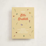 "Modern Peach Floral" - Baby Shower Invitations in Daffodil by Felicia Balestrere - Front