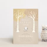 "Little owlet" - Baby Shower Invitations in Almond by Jennifer Wick - Front