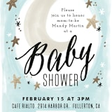 "Moonlit" - Baby Shower Invitations in Sky by Alethea and Ruth - Detail