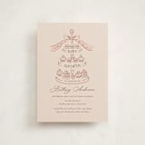 "Tea Party" - Baby Shower Invitations in Blush by JeAnna Casper - Front