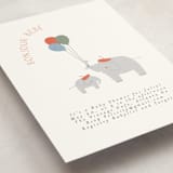 "Bonjour Balloons" - Baby Shower Invitations in Berry by Angela Thompson - Detail
