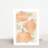 "Lil Pumpkin" - Baby Shower Invitations in Blush by Creo Study - Front