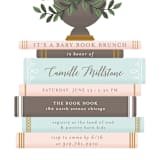 "Storybook Stack" - Baby Shower Invitations in Peony by Lehan Veenker - Detail