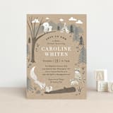 "Woodland's welcome" - Baby Shower Invitations in Kraft by Jennifer Wick - Front