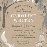 "Woodland's welcome" - Baby Shower Invitations in Kraft by Jennifer Wick - Detail