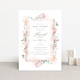 "Flora Fest" - Baby Shower Invitations in Blush by Leah Bisch - Front