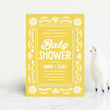"Pretty Picado" - Baby Shower Invitations in Marigold by Jessie Steury - Front