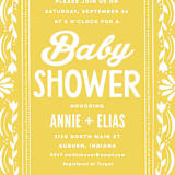 "Pretty Picado" - Baby Shower Invitations in Marigold by Jessie Steury - Detail