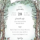 "Victorian Forest Scene" - Baby Shower Invitations in Mint by Becky Nimoy - Detail