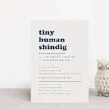 "Tiny Human" - Baby Shower Invitations in Whale by Corinne Malesic - Front