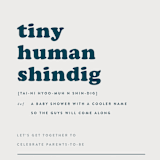 "Tiny Human" - Baby Shower Invitations in Whale by Corinne Malesic - Detail
