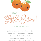 "Two Little Cute" - Baby Shower Invitations in Pumpkin by Itsy Belle Studio - Detail