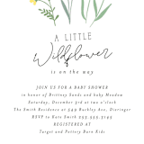 "She's a Wildflower" - Baby Shower Invitations in Pastel by Itsy Belle Studio - Detail