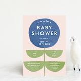 "Bold Blossom" - Baby Shower Invitations in Bluebell by Lehan Veenker - Front