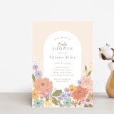 "Petite Garden" - Baby Shower Invitations in Flamingo by Jennifer Wick - Front