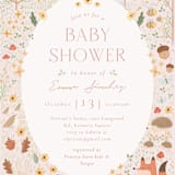 "Baby shower in the forest" - Baby Shower Invitations in Salmon by Sabrin Deirani - Detail